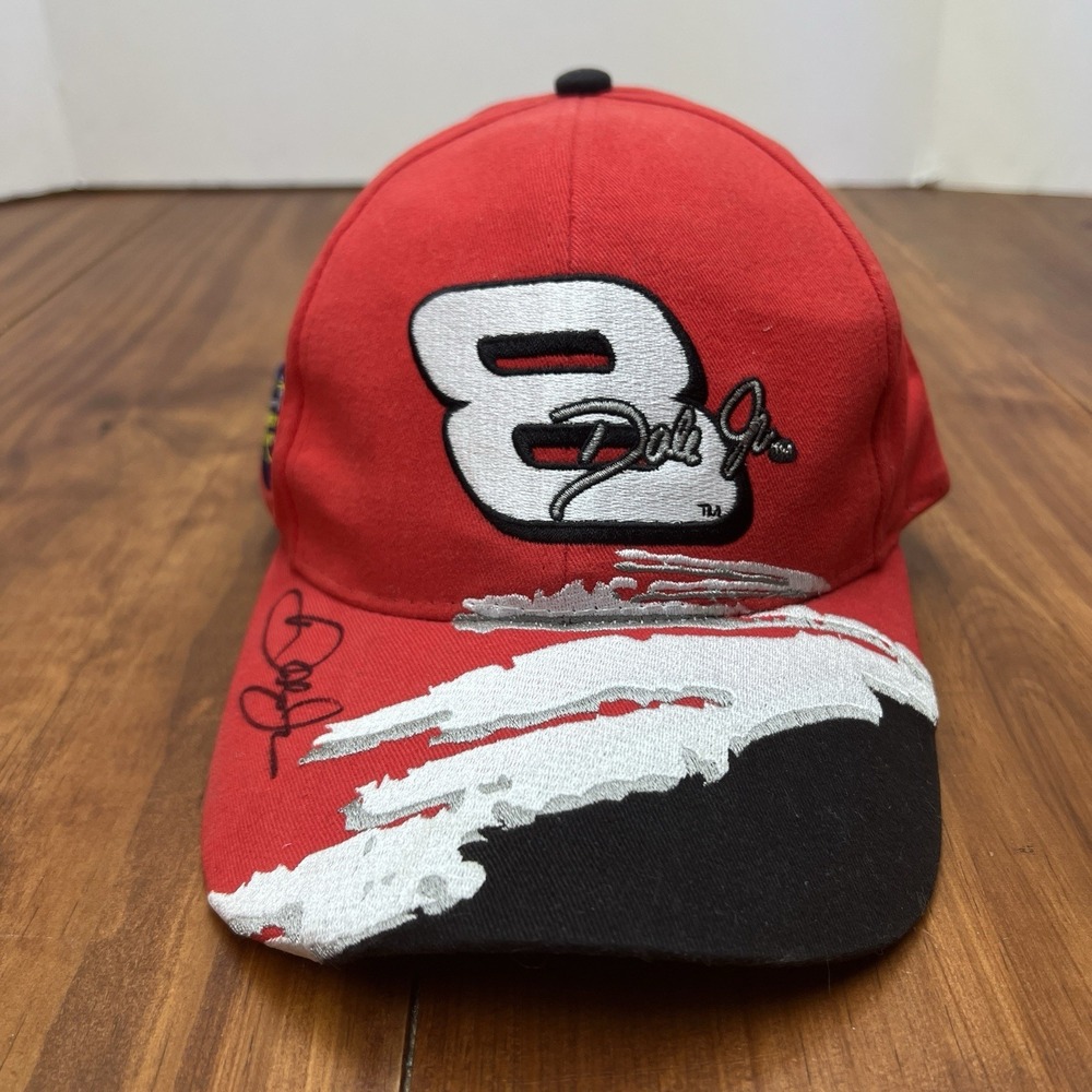 Rare Vintage Dale Jr #8 NASCAR 2002 Brickyard 400 Signed Chase Hat Adjustable